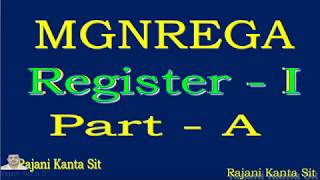 MGNREGA REGISTER No 1 Part A