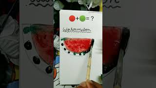 Watermelon drawing #colourmixing #art #prity's artdiary