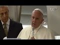 Le risposte di Papa Francesco ai giornalisti durante il volo Tel Aviv - Roma