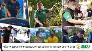 นโยบาย รัฐมนตรีกระทรวงทรัพยากรธรรมชาติและสิ่งแวดล้อม ประจำปี 2565