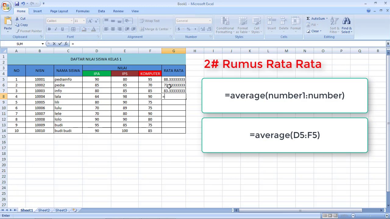 Belajar Rumus Microsoft Excel 2010 Pdf Brownboo