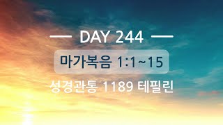 테필린 [Day 244] 마가복음 1:1-15  5번 선포