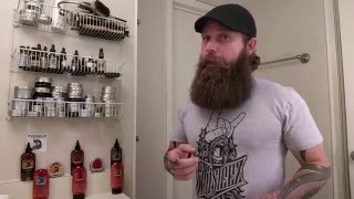 Applying Bossman Relaxing Beard Balm tutorial and Beard Care Tips by founder Stephen Condon