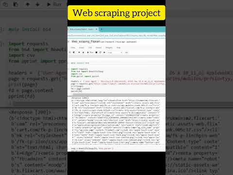 Web Scraping Extract Data from Flipkart #webscraping #shorts #python #beautifulsoup #2024