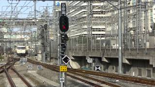 185系上野東京ライン試運転　東京到着