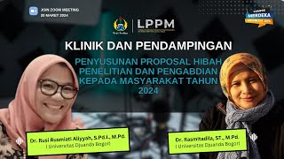 Klinik dan Pendampingan Penyusunan Proposal Hibah DIKTI 2024 | LPPM UNIPA SURABAYA