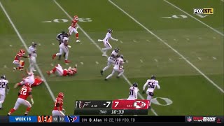 Mahomes Throws INT and Tyreek Hill Speeds Up to Save Touchdown | Chiefs vs Falcons