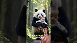 Panda ini merawat anak bayi yang ia temuka dihutan #beranda #berandayoutube #shortvideo #shorts