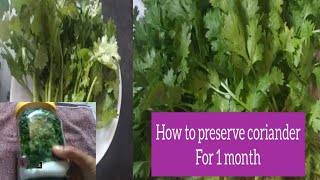 How to preserve Coriander for 1 month||కొత్తిమీర ఇలా చేసిపెట్టుకుంటే నెలరోజుల పాటు తాజాగా ఉంటుంది||