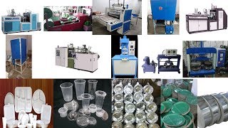 ALL TYPES OF MACHINES FOR PAPER PLATE, THALI, GLASS, DONA MAKING & PVC GLASS & THERMACOL PRODUCTS