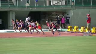 20220923北九州市中学新人陸上 女子80mH決勝