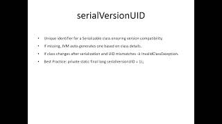 Serialization in Java Interview QA