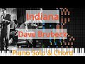 🎹Solo & Chord, Indiana, Dave Brubeck, Synthesia Piano