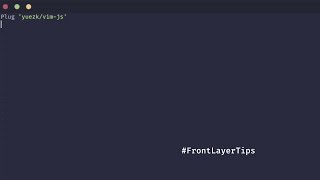 VIM Plugins ::: Javascript and ReactJS Syntax Highlightning