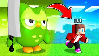 SCARY DUOLINGO KILLER vs Speedruners Minecraft Maizen and Mikey! - JJ and Mikey in Minecraft Maizen!