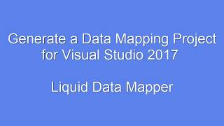 Generate a C# Data Mapping Project in Liquid Data Mapper
