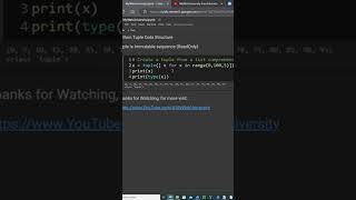 Python: How to convert a list comprehension to a tuple