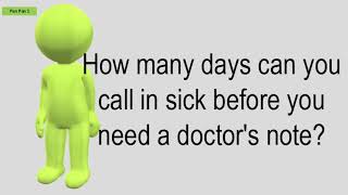 How Many Days Can You Call In Sick Before You Need A Doctor's Note?