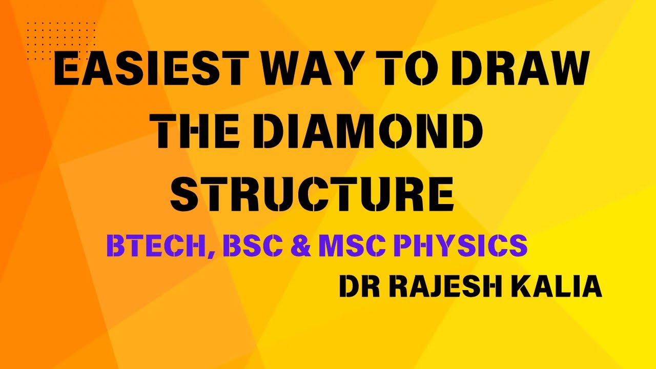 Diamond Structure How To Draw In Easiest Way Btech Bsc Physics