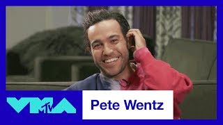Pete Wentz Reacts To His 2007 VMA Performance w/ Fall Out Boy | 2017 Video Music Awards | MTV