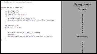 merihelp.net:JavaScript for and while loops