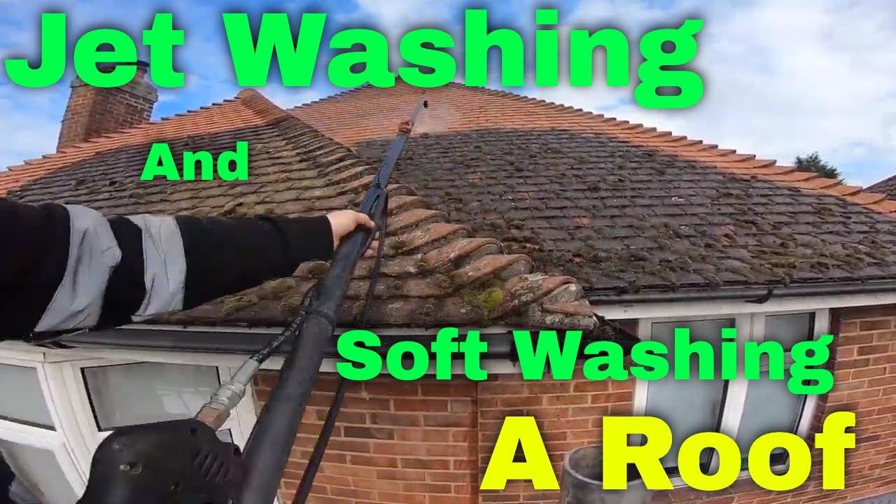 Concrete Roof Tile Jet Wash & Soft Wash | Sodium Hypochlorite - YouTube