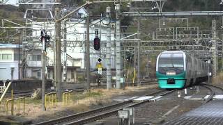 251系RE-1編成特急スーパービュー踊り子7号　熱海駅到着