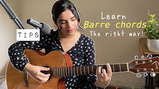 How to Play Barre Chords | Learn Barre Chords The Right Way | E Shape Barre Chord Guitar Lesson 1