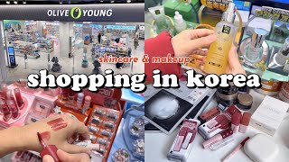 shopping in korea vlog 🇰🇷 skincare \u0026 makeup haul 🥳 Oliveyoung new year, new collection 올영세일