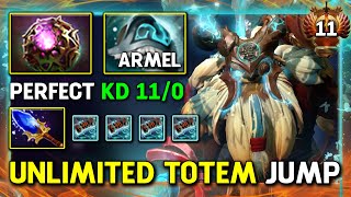 UNKILLABLE MID By Armel Earthshaker Aghs Scepter + OC Build Unlimited Totem Jump 7.36 DotA 2