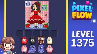 Pixel Flow Level 1375 Solution Walkthrough