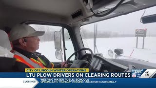 Snow Plow drivers on snow cleanup efforts