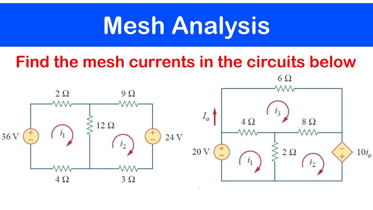 ☑️14 - Mesh Analysis With Voltage Sources - YouTube