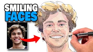 How To Draw A SMILING FACE! Step-By Step Sketching Tutorial