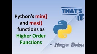 Python functions min() and max()