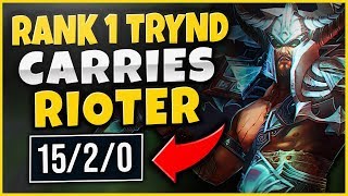 (NEW LVL 1 STRAT) CHALLENGER TRYND HARD CARRIES RIOTER!  TRYNDAMERE TOP GAMEPLAY - League of Legends