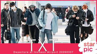 TXT '칼바람을 뚫고!' [STARPIC] TOMORROW_X_TOGETHER Departure at Incheon Airport 20260307