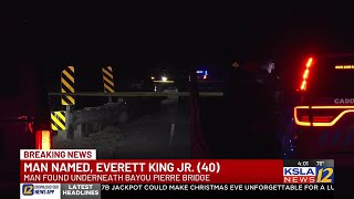 Man found dead under Bayou Pierre bridge identified by coroner's office