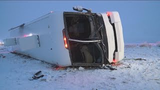 23 injured after tour bus crashes between Boise and Salt Lake