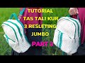 TUTORIAL TAS TALI KUR 3 RESLETING PART 3  | How to make macrame bag tutorial with three zippers