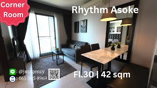 ห้องมุม 2 นอน ให้เช่า Rhythm Asoke | For rent 2bed corner room at Rhythm Asoke|  C249