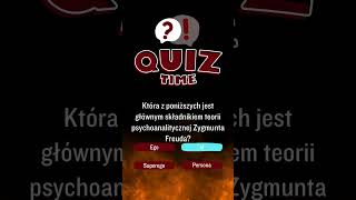 Która z poniższych jest głównym składnikiem teorii psychoanalitycznej Zygmunta Freuda?#quiz #shorts