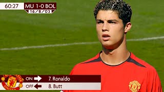 Cristiano Ronaldo First Match For Man Utd