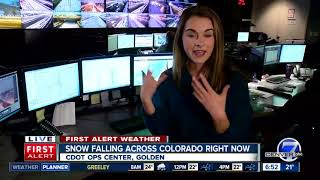 CDOT Traffic Operations Control Center tracks snowy conditions