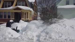 Snowblower demo after Gearbox repair and Impeller Mod - throws over 30 FT now!