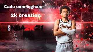 HOW TO MAKE CADE Cunningham IN (Nba2k21)