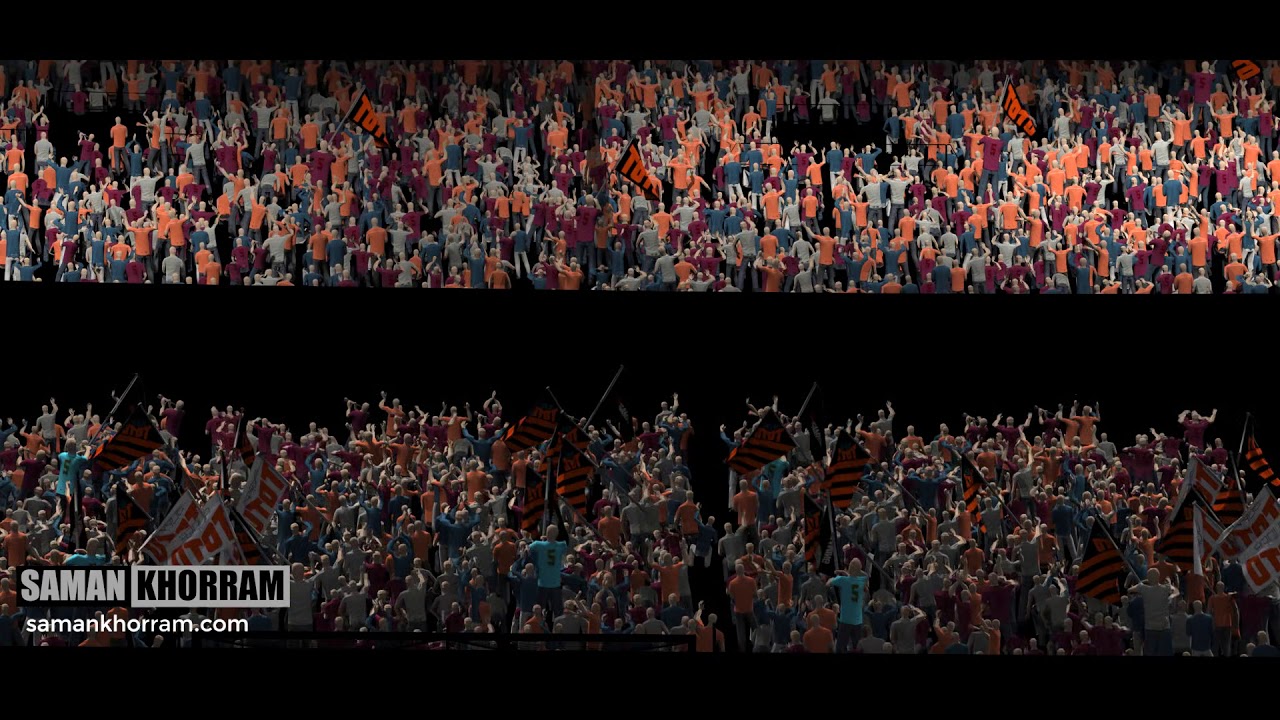 Houdini Stadium Crowd Simulation Youtube