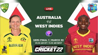 🔴ICC Women’s World Cup 2022 | Australia Women vs West Indies Women | Cricket22 - Sil3 Gaming