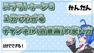 【スプラトゥーン3】チャンネル接続の方法【合言葉の使い方教えます】