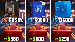 RYZEN 9 9950X vs INTEL i9-14900K vs INTEL i5-12600K | Test in 6 Games